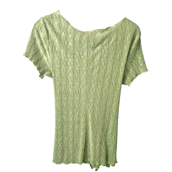 Women’s Green Tie Front Top & Floral Midi Skirt Set L Boho Cottagecore - Picture 4 of 15